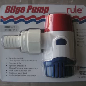 BILGE PUMP . RULE 800 GPH . SKI / WAKE / CRUISER / YACHT / FISH / TRAWLER