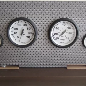 FARIA EURO WHITE OUTBOARD ENGINE 4 GAUGE SET