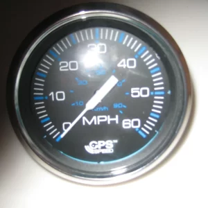 FARIA MARINE CHESAPEAKE BLACK SS GPS SPEEDO . WAKE / SKI / SPEED