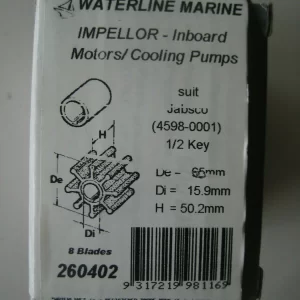 Jabsco 4598-0001 Water Pump Impeller With Gasket & Lube