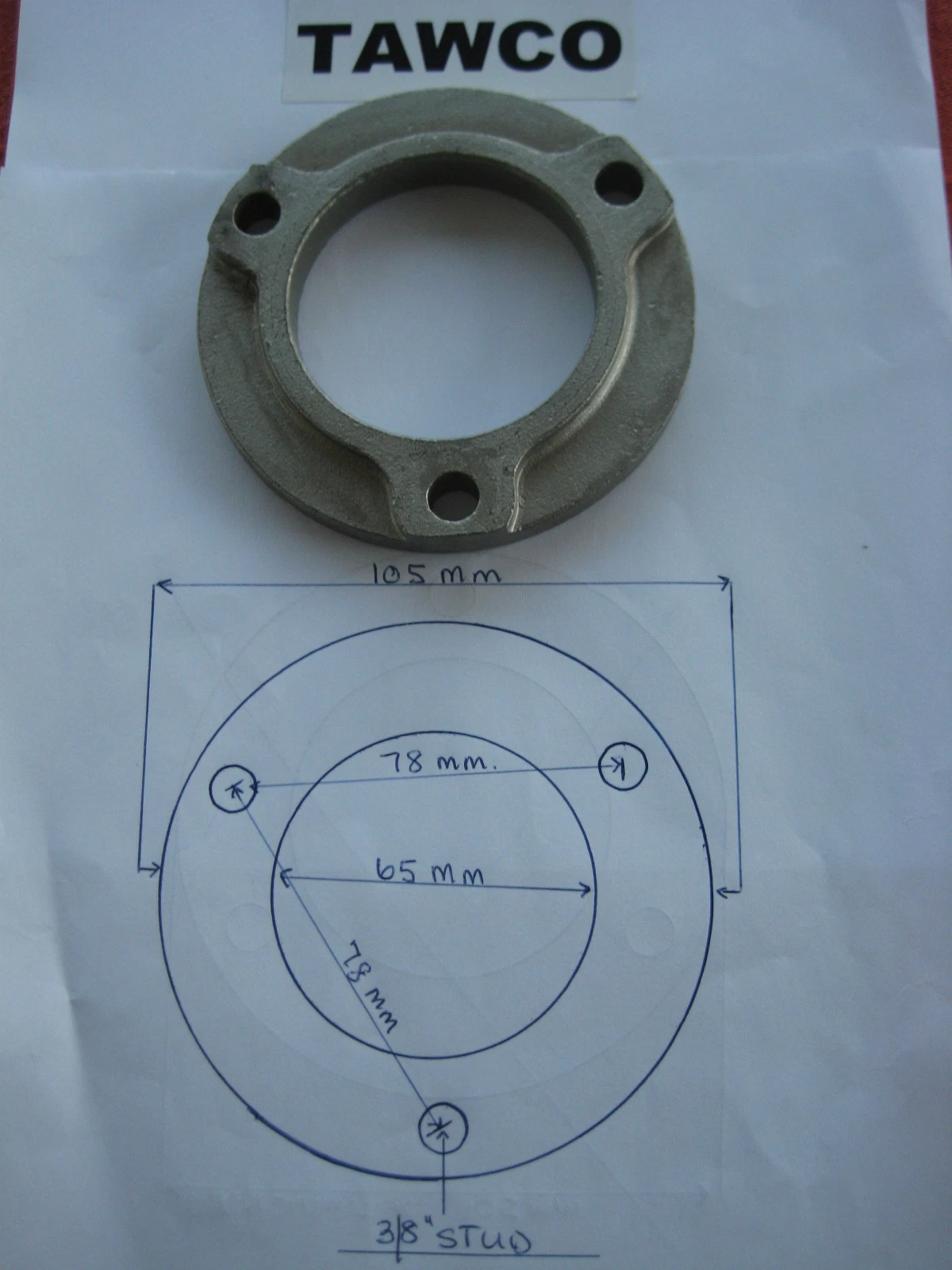WATER COOLED EXHAUST MANIFOLD STAINLESS STEEL FLANGES FOR EXHAUST PIPES