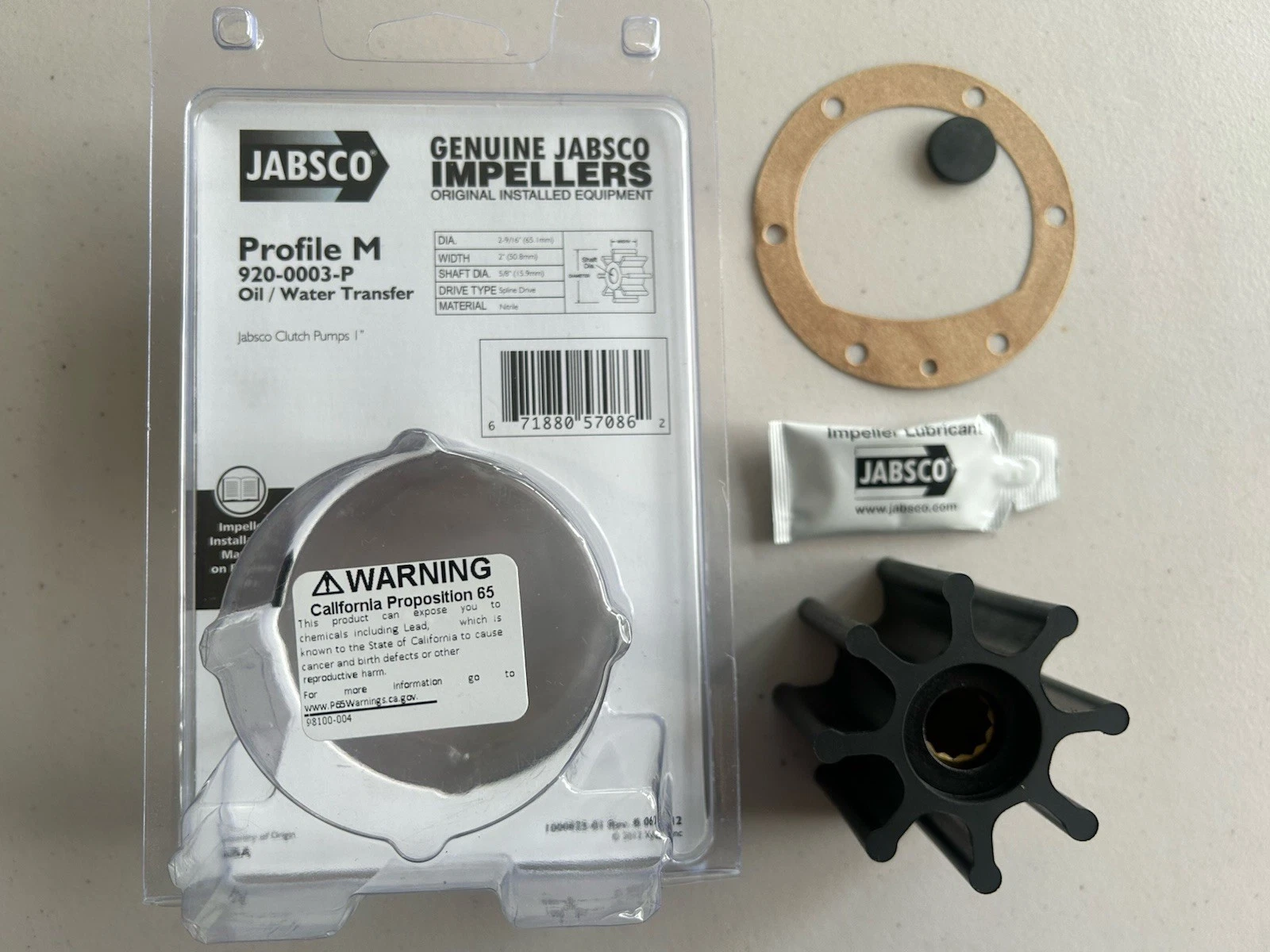 Jabsco Marine Water Pump Impeller Kit - Image 3