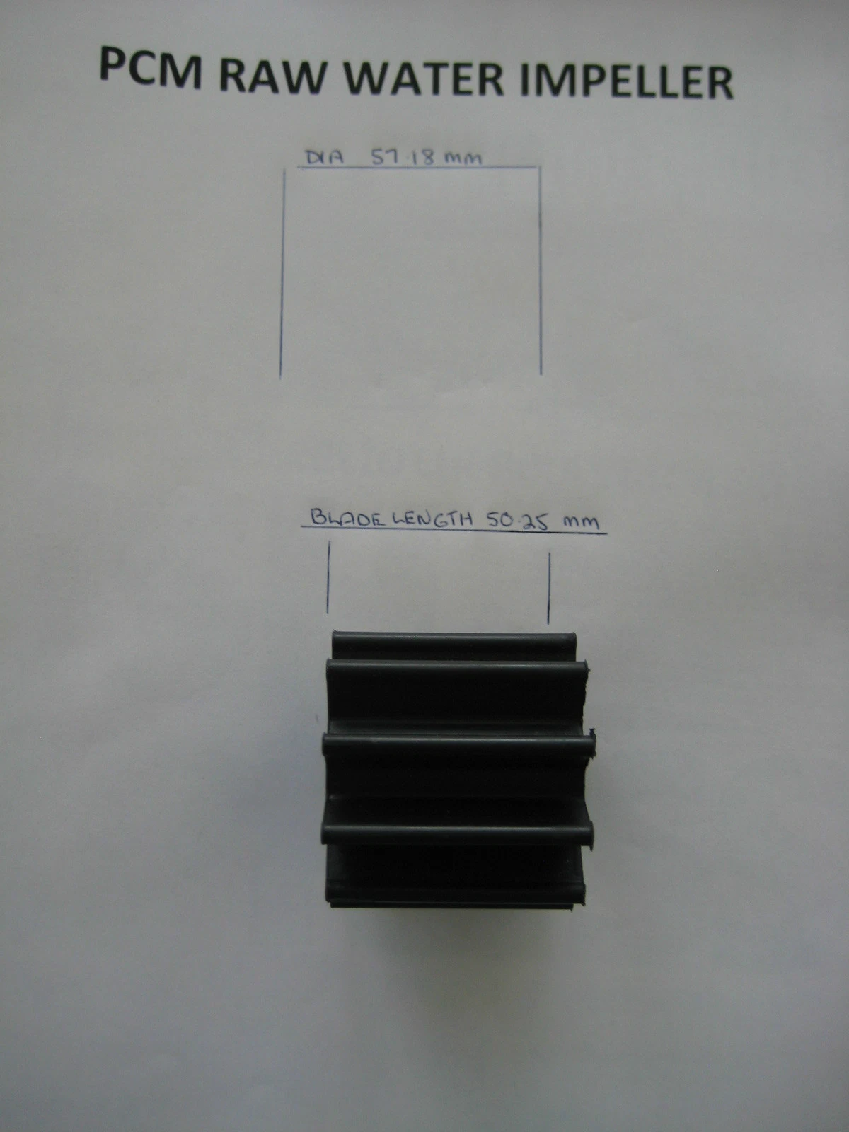 PCM RAW WATER PUMP IMPELLER . WAKEBOARD , SKI , SPEED BOAT - Image 5