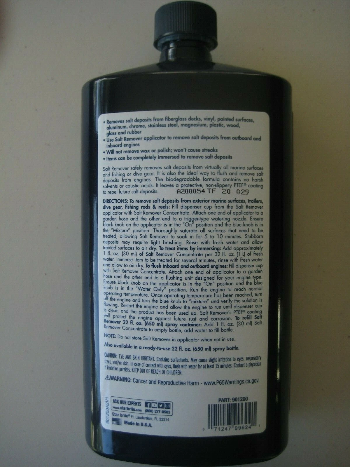 SALT REMOVER . FOR OUTBOARD & INBOARD MARINE ENGINES . SKI / WAKE / FISH - Image 2