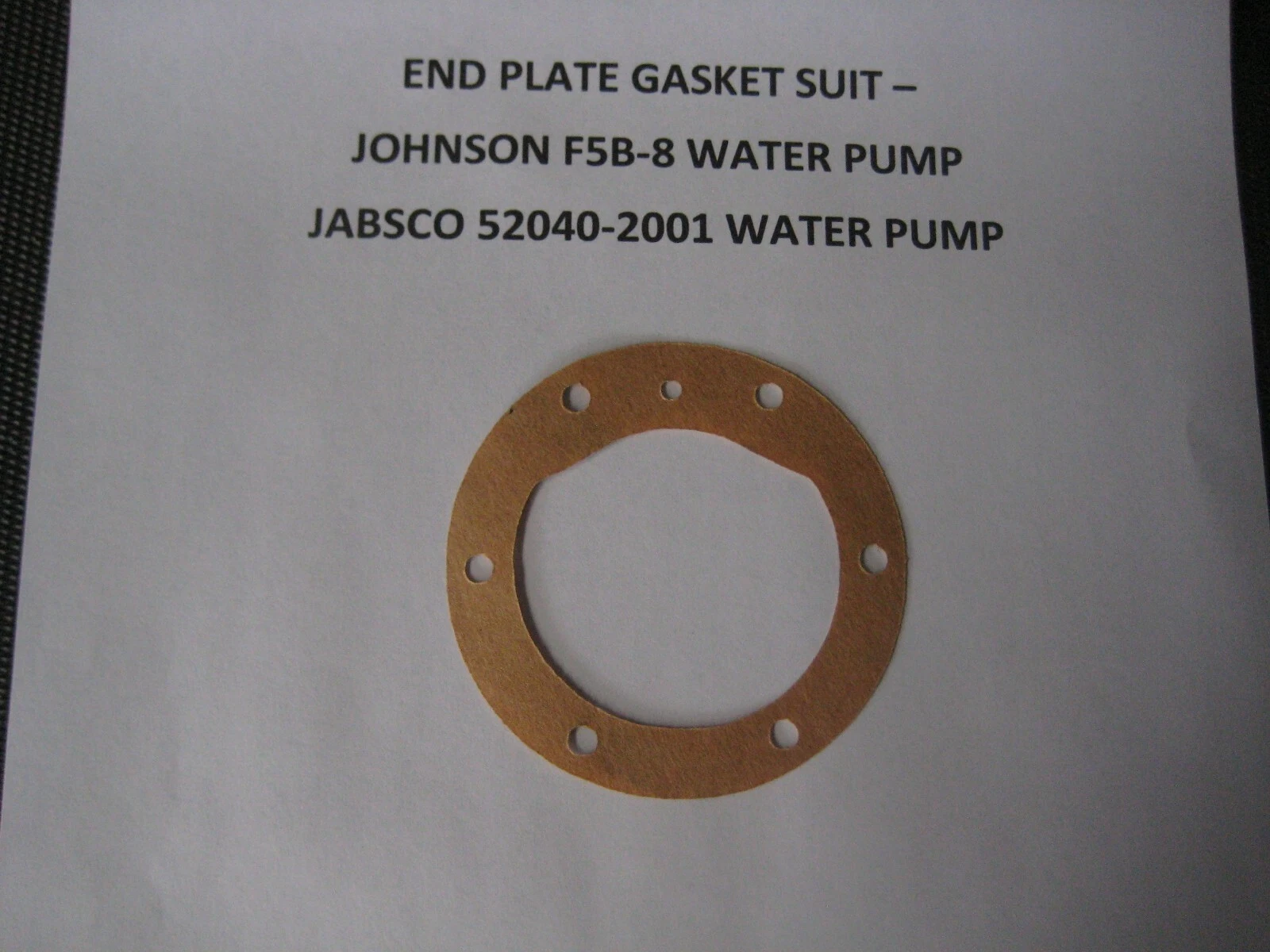 JOHNSON / JABSCO WATER PLATE END PUMP . F5B-8 JOHNSON / JABSCO 52040-2001