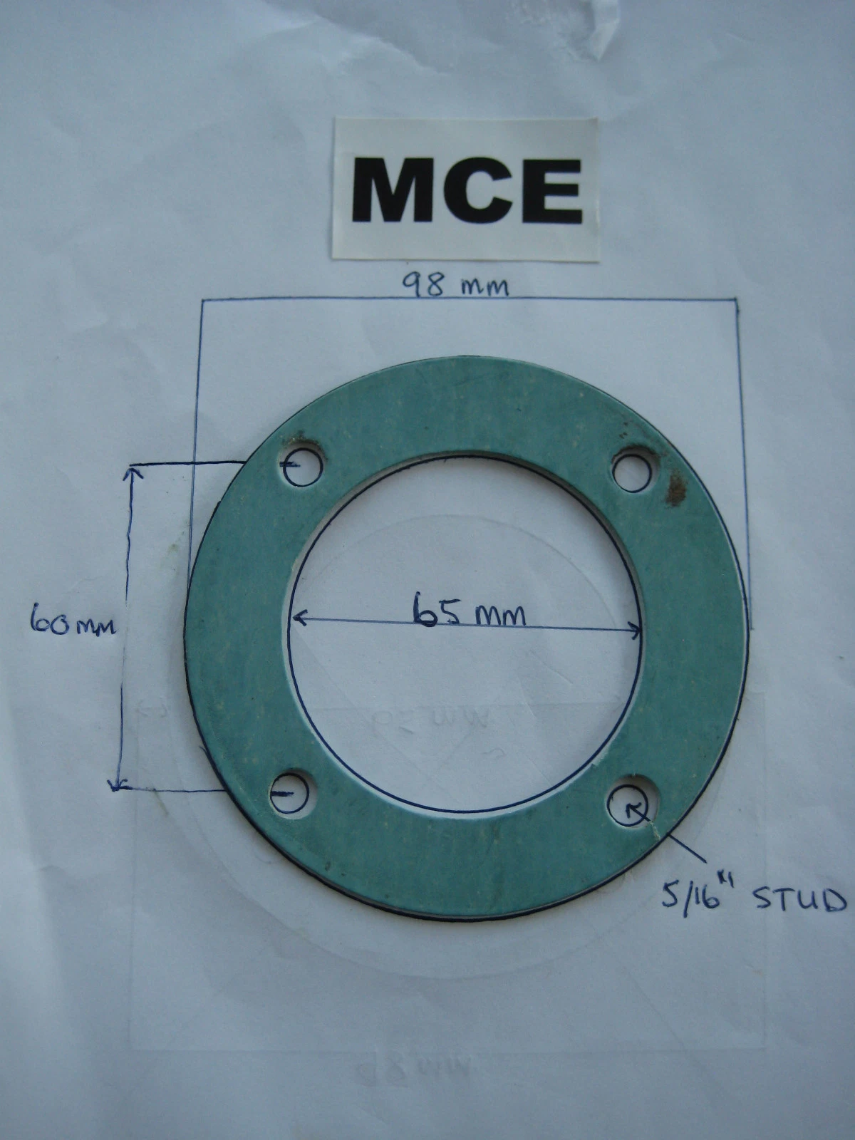 EXHAUST FLANGE GASKETS SUIT INBOARD MARINE WATER COOLED MANIFOLDS - Image 4