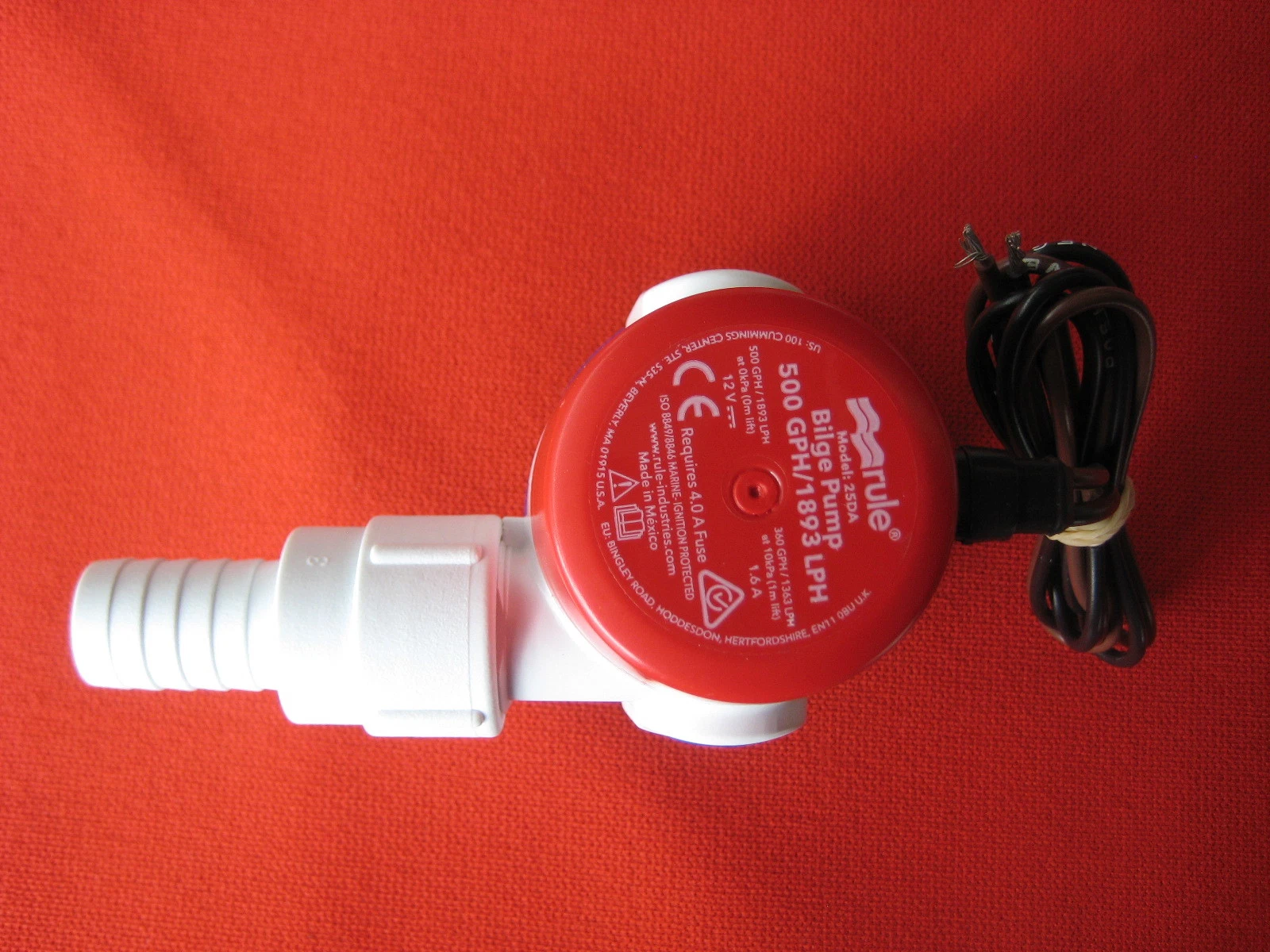 RULE 500 GPH BILGE PUMP . BOAT / POOL / FISH TANK / DRAIN / WATER TANK - Image 5